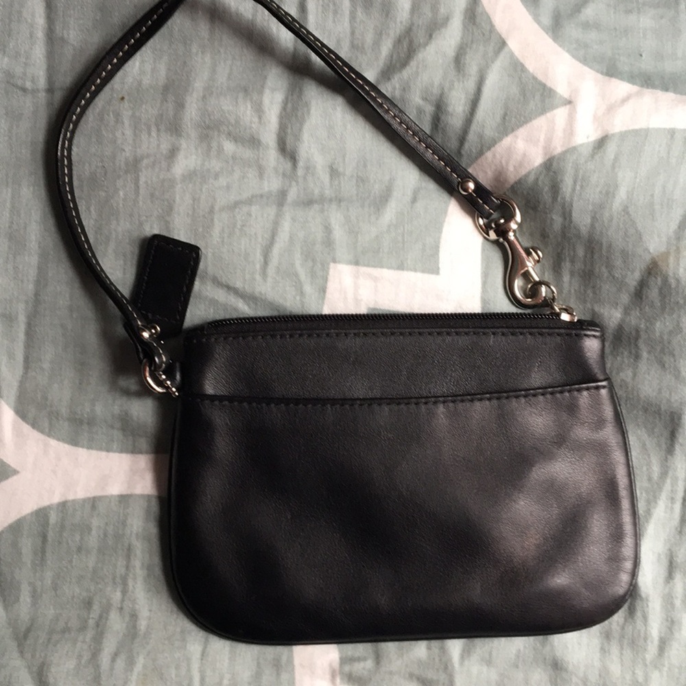 Coach leather wristlet